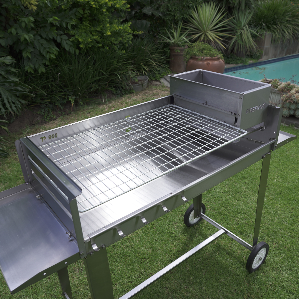 430 Stainless Steel Mobile Braai with Coal Maker