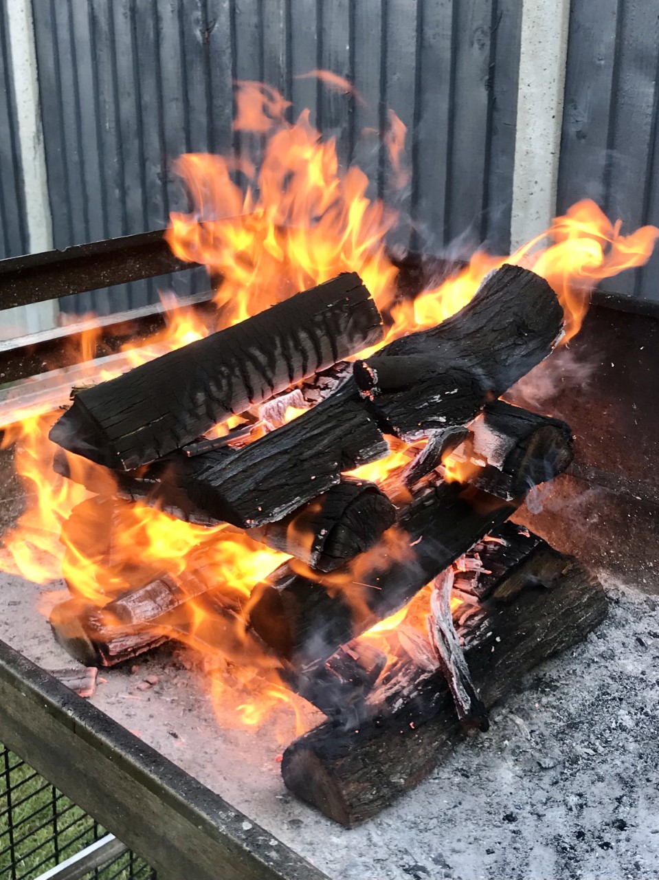 Light a bbq fire braai fire