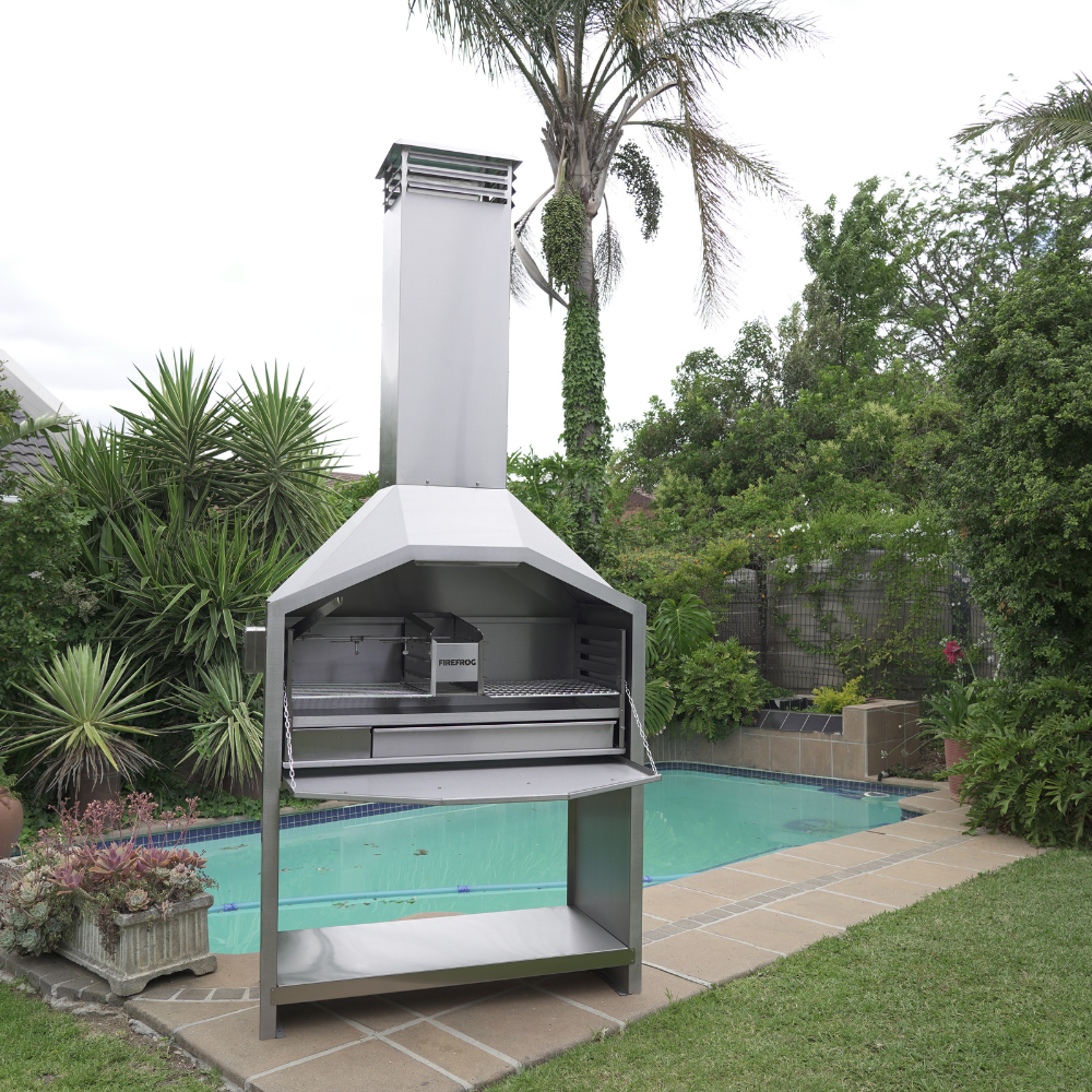 Stainless Steel Free Standing Braai with coal maker
