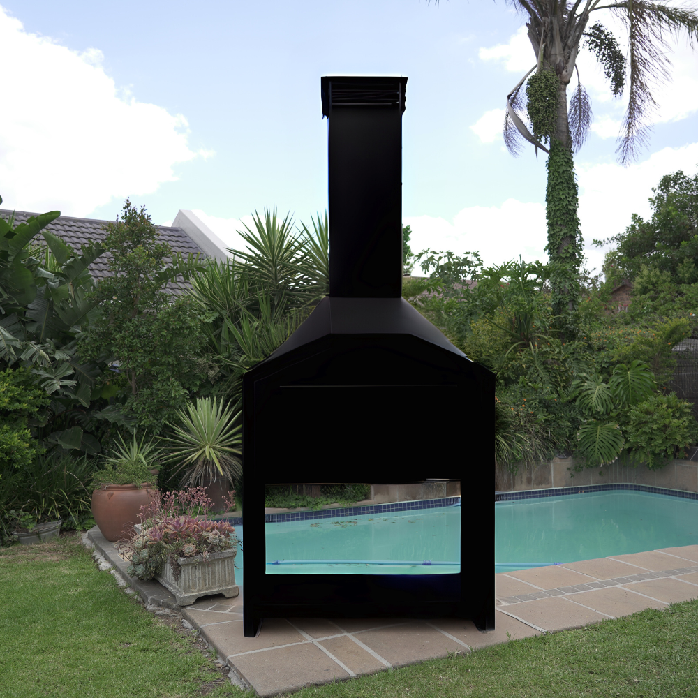 LET'S BRAAI Free Standing Braai - 1.2m Mild Steel Charcoal and Wood Fire BBQ grill 3