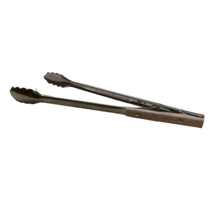 Stainless Steel Braai BBQ tong - wooden handle