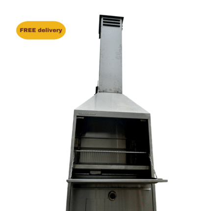 800 FREE STANDING BRAAI ROCKET STOVE - Stainless Steel