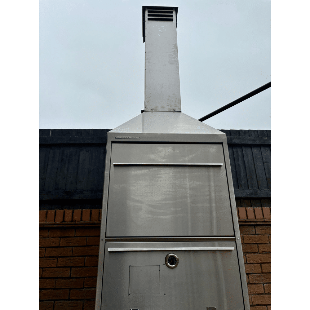 800 FREE STANDING BRAAI ROCKET STOVE - Stainless Steel..